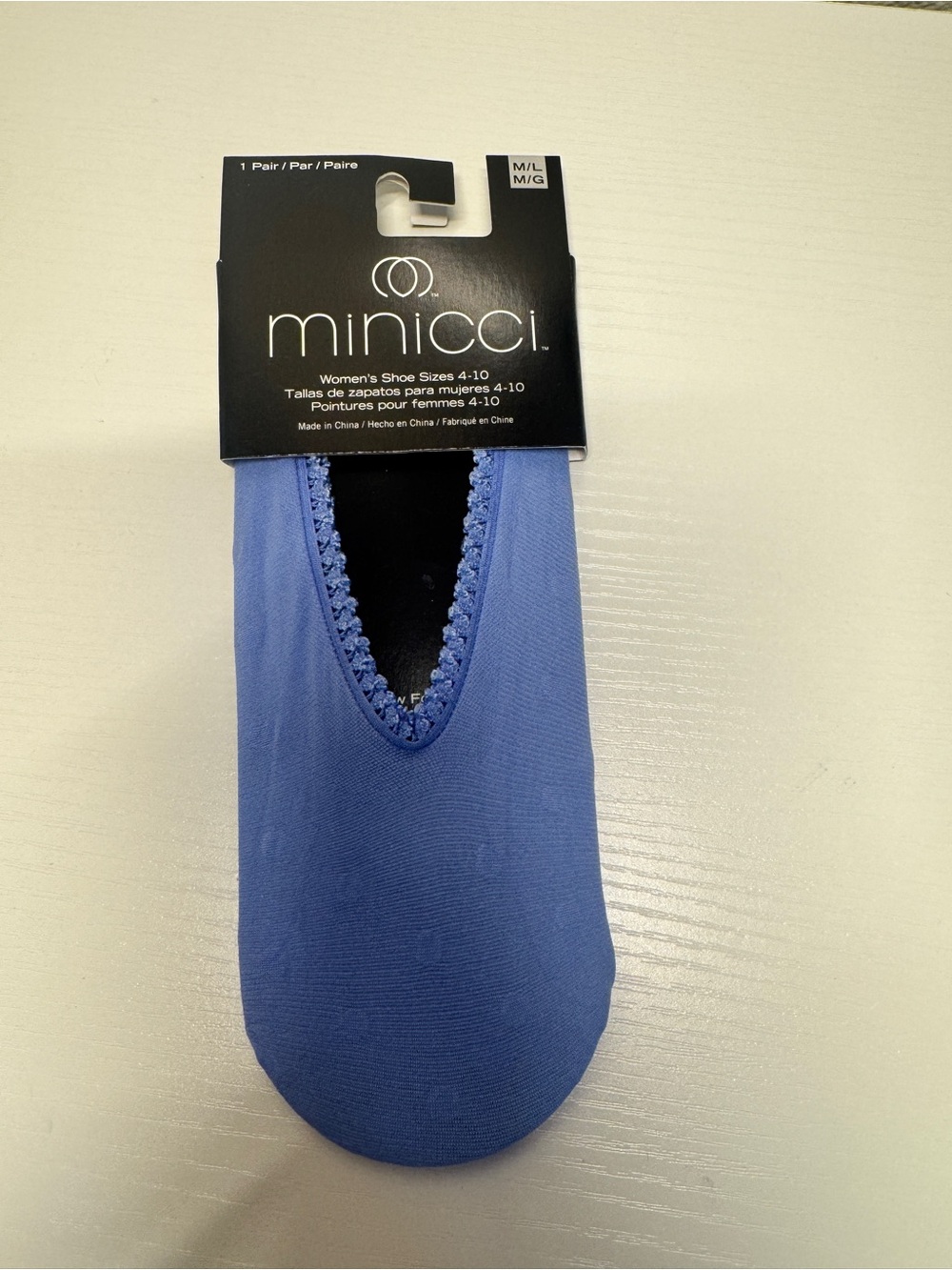 minicci Women's No-Show Liner Socks - Blue Medium/Large
